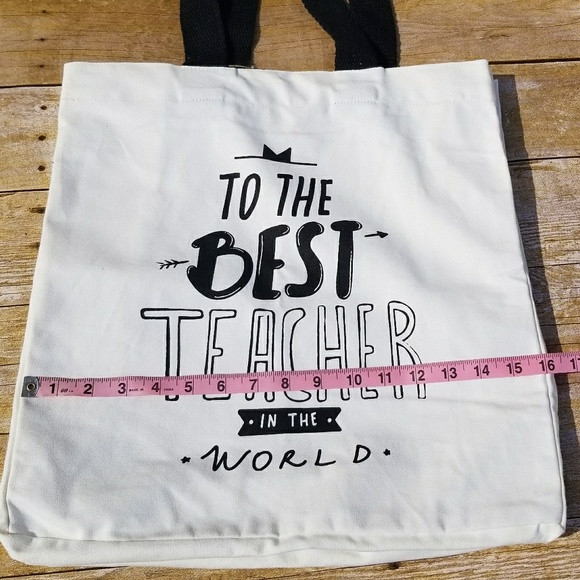 NWT Best Teacher in the World tote bag - Picture 3 of 6
